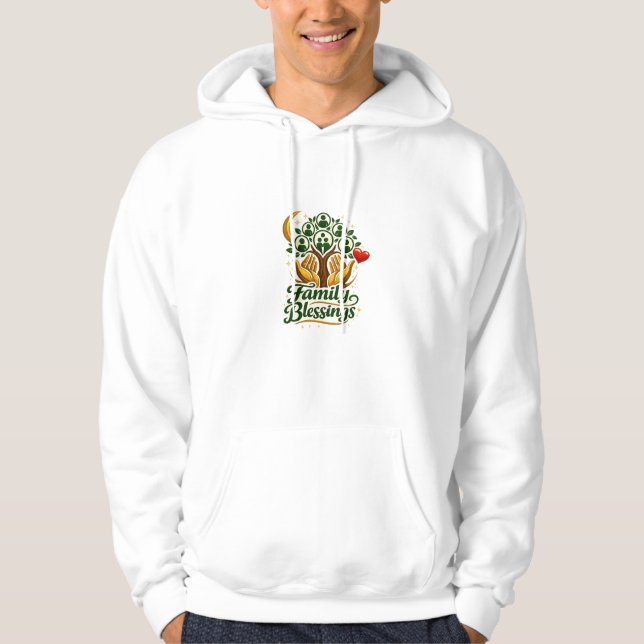 Family Blessings Tree – Spiritual Love Design Hoodie (Framsida)