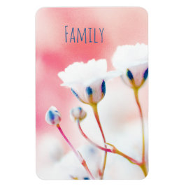 "Family"-Blommigten Flexible Photo Magnet