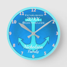 Family Boathouse stor Personlig i Blue