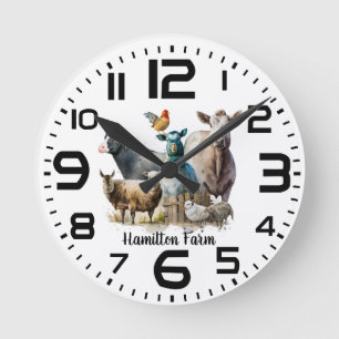 Family Boskap Wall Clock Rund Klocka