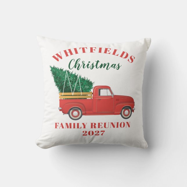 Family Cabin-Anpassningsbarna Red Lastbil Kudde (Framsida)
