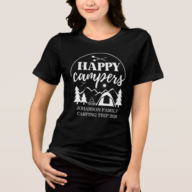Family Camping Resa T Shirt (Framsida)