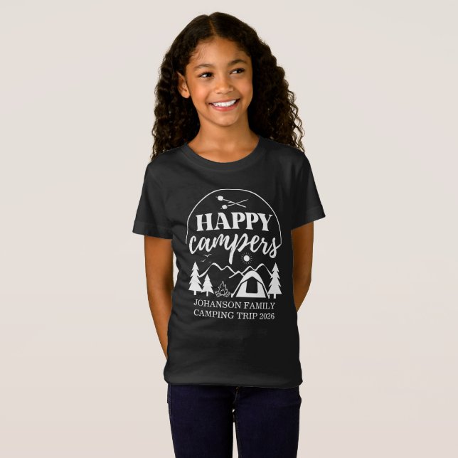 Family Camping Resa T Shirt (Hel framsida)