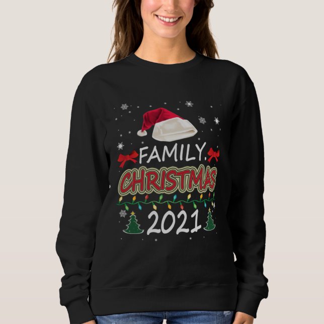 Family Christmas 2021 Matching Family Squad Santa T Shirt (Framsida)
