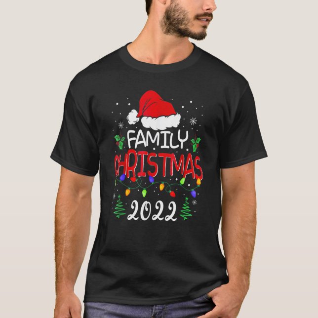 Family Christmas 2022 Matching   Santa Elf Squad 3 T Shirt (Framsida)