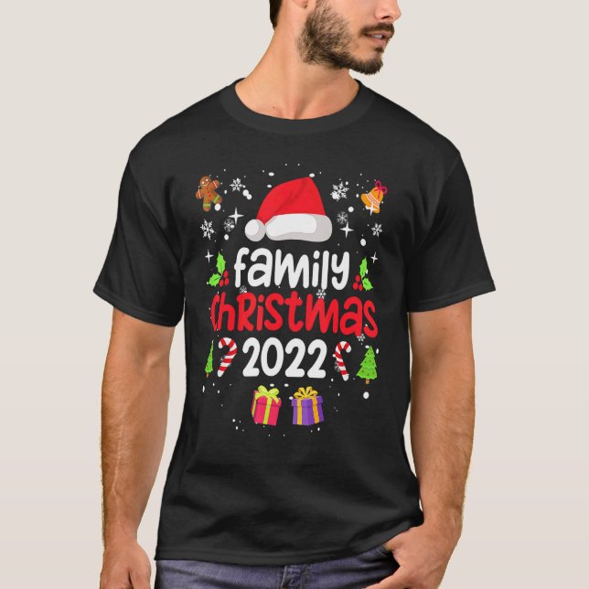Family Christmas 2022 Matching  Squad Santa Elf  6 T Shirt (Framsida)