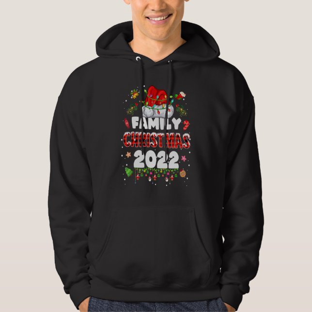 Family Christmas 2022 Matching  Squad Santa  Xmas Hoodie (Framsida)