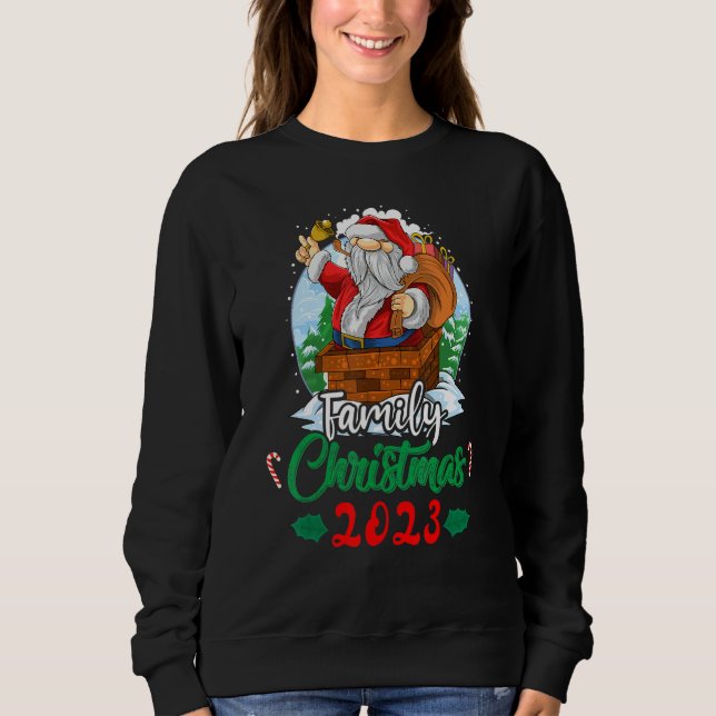 Family Christmas 2023 Matching  Squad Santa Elf  1 T Shirt (Framsida)