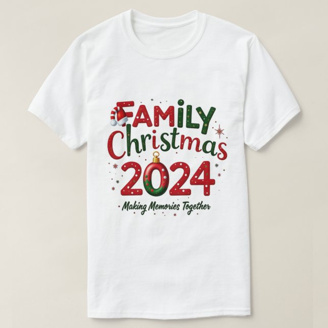 Family Christmas 2024 Men's Shirt Making Memorie T Shirt (Design framsida)