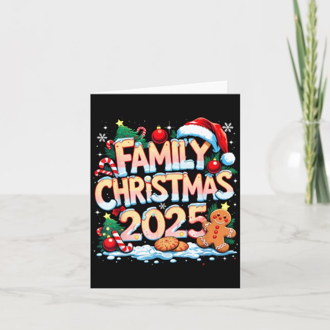 Family Christmas 2025 Matching Gift  Kort (Framsida)