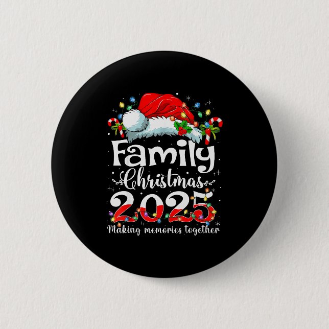 Family Christmas 2025 Matching Squad Santa Elf Fun Knapp (Framsida)