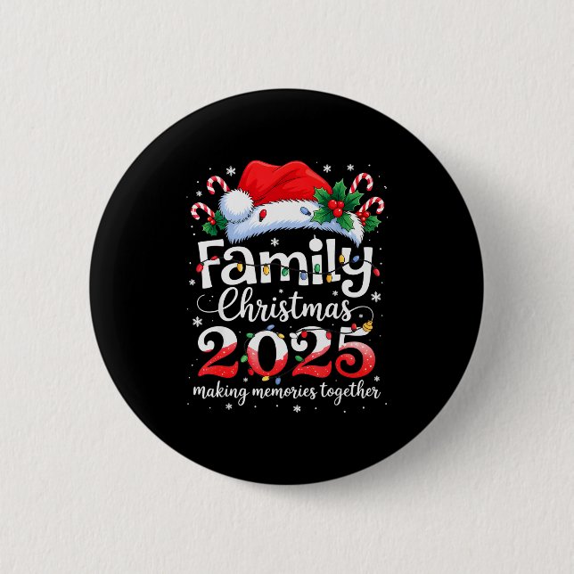 Family Christmas 2025 Matching Squad Santa Elf Fun Knapp (Framsida)