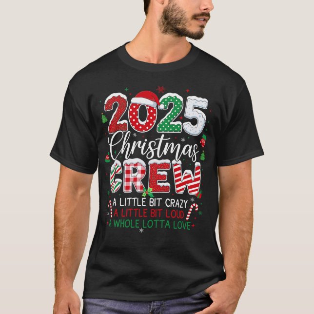 Family Christmas 2025 Matching Xmas Squad Santa  T Shirt (Framsida)