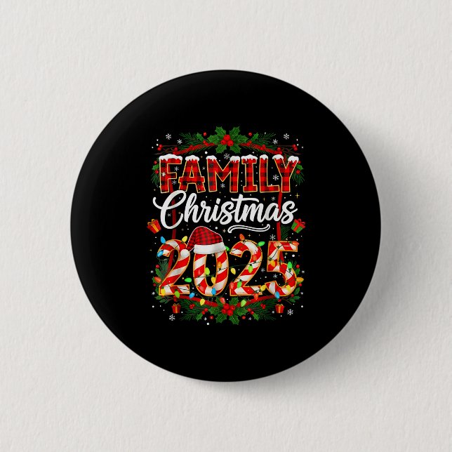Family Christmas 2025 Xmas Lights Santa Pajamas Ho Knapp (Framsida)