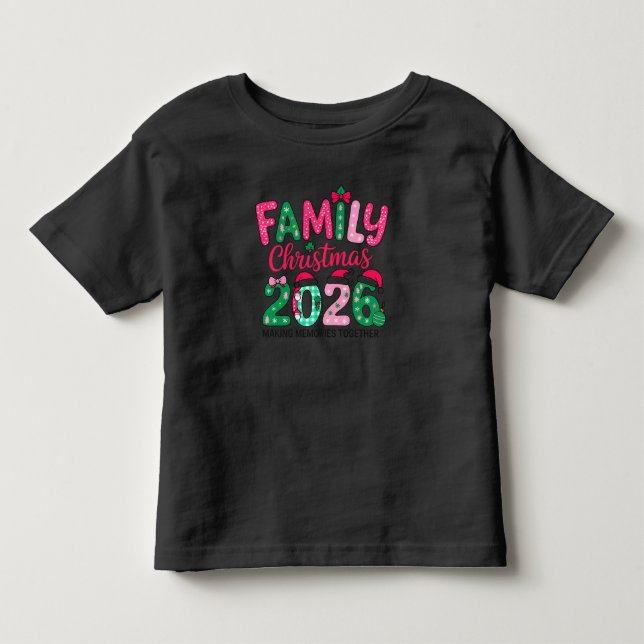 Family Christmas 2026 Matching T-Shirt (Framsida)