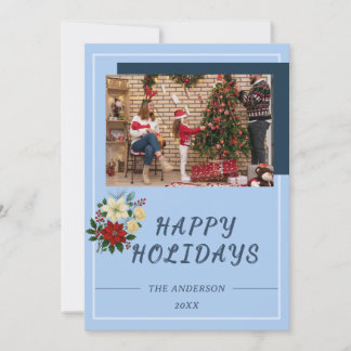 “Family Christmas Card | Happy Holidays Photo Card Tack Kort