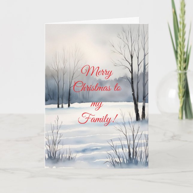 FAMILY CHRISTMAS CARD TACK KORT (Framsida)