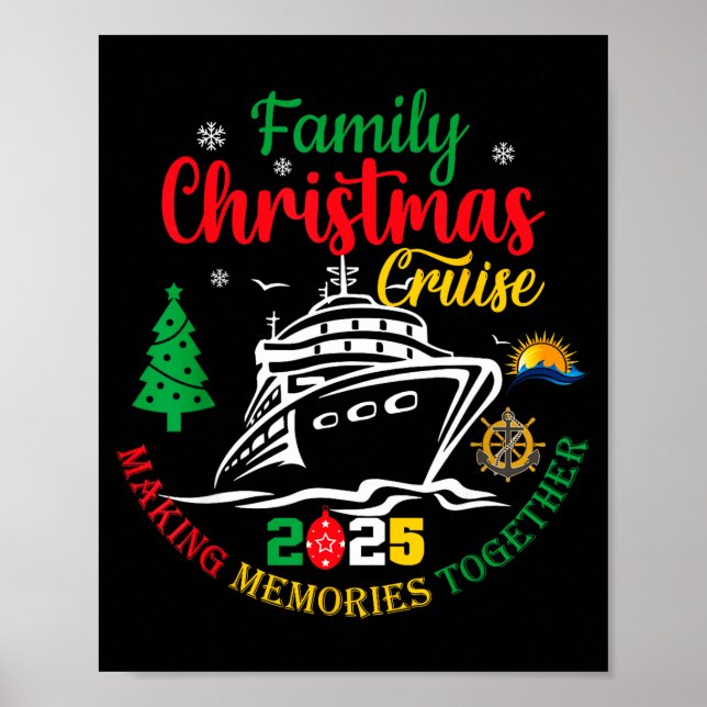 Family Christmas Cruise 2025 Making Memories Toget Poster (Framsidan)