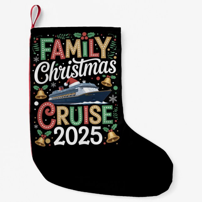 Family Christmas Cruise 2025 Matching Holiday Xmas Liten Julstrumpa (Framsidan)