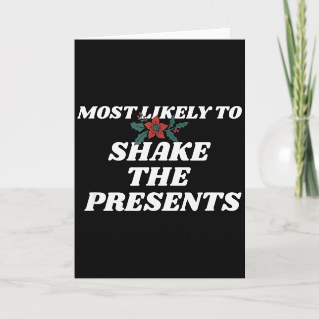 Family Christmas Funny Most Likely To Shake The  Kort (Framsida)
