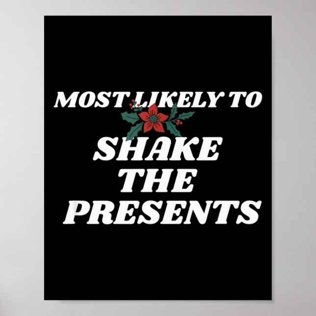 Family Christmas Funny Most Likely To Shake The  Poster (Framsidan)