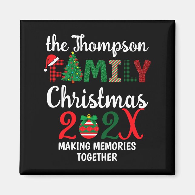 Family Christmas Making Memories Together  Magnet (Framsidan)