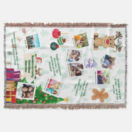 Family Christmas Memories Photo Collage Filt