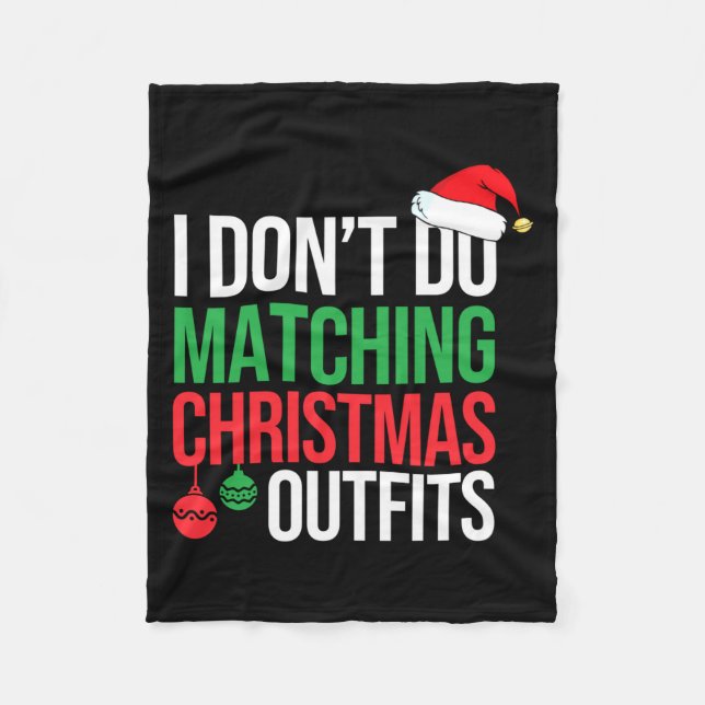 Family Christmas Pajamas I Dont Do Matching Christ Fleecefilt (Framsidan)