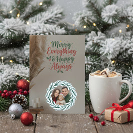 Family Christmas Photo Card Inbjudningar