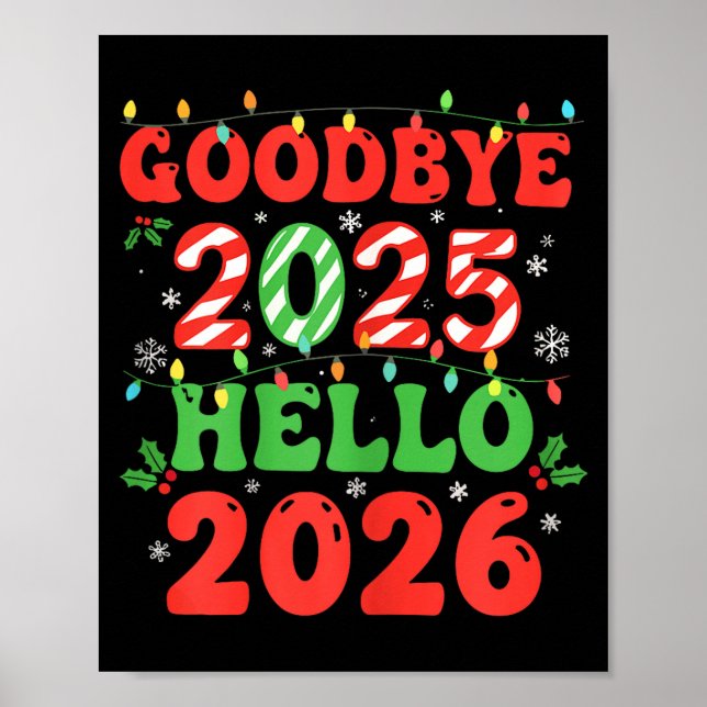 Family Christmas Shirts Matching 2025, Funny Nye H Poster (Framsidan)