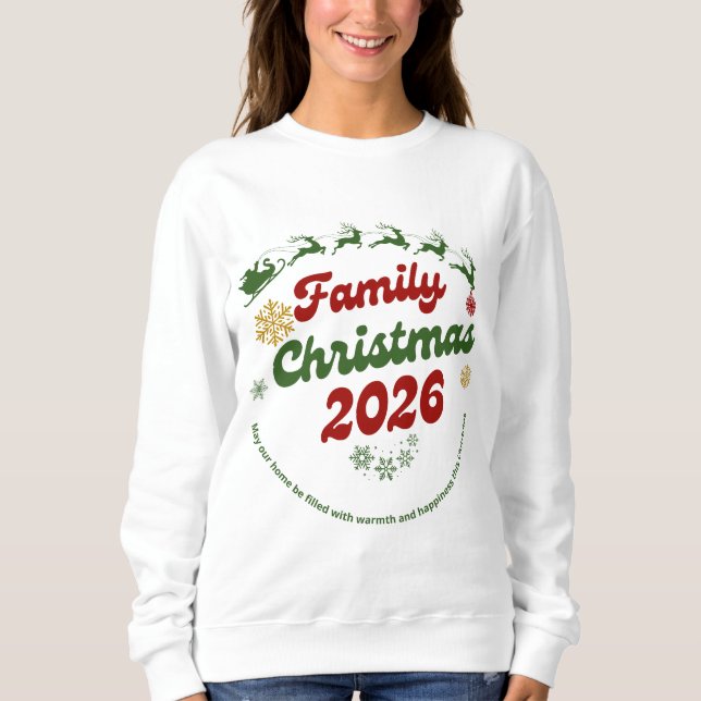 Family Christmas T Shirt (Framsida)