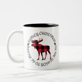 Family Christmas Tis the Season to Be Merry Två-Tonad Mugg
