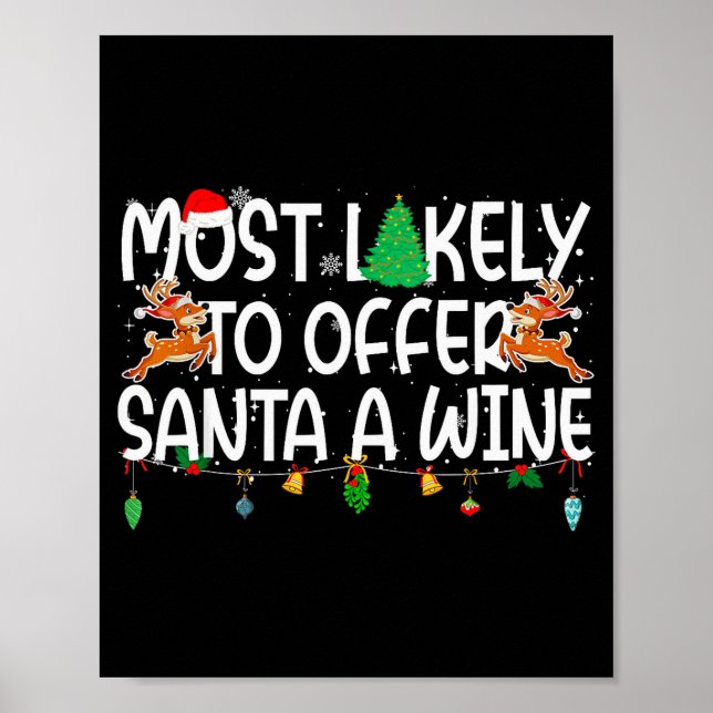 Family Christmas Xmas Most Likely To Offer Santa A Poster (Framsidan)