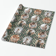 Family Collage Photos Helgdag Strided Mönster