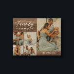 Family Collage Rustic Modern Anpassningsbar Wrappe Canvastryck<br><div class="desc">Bevara de dyrbara stunderna med personligens vägg. Gör en underbar gåva! Designad av Berry Berry Sweet. Besök vår webbplats på berryberrysweet.com om du vill veta mer om oss och vår fullt product linjer.</div>