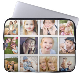 Family Collage tolv Photo Ram Laptop Fodral