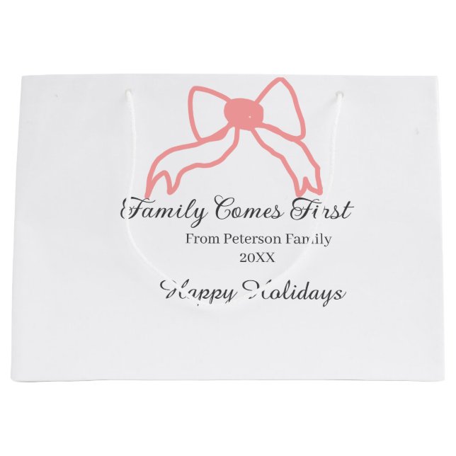 Family comes first red bow family name holidays (Framsidan)