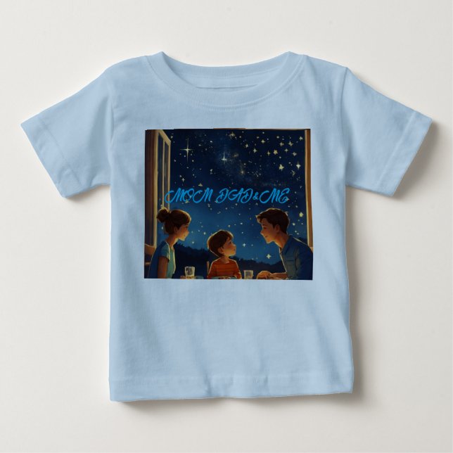 Family Constellation Tee - Mamma, Pappa och Starry (Framsida)