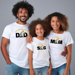 Family Construction Birthday Mamma Pappa Sister T Shirt