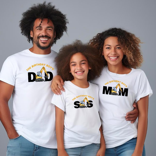 Family Construction Birthday Mamma Pappa Sister T Shirt (Skapare uppladdad)