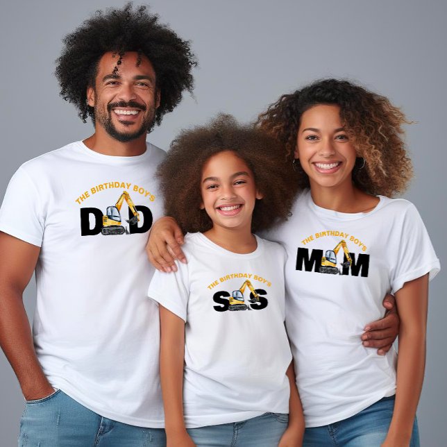 Family Construction Birthday Mamma Pappa Sister T Shirt (Skapare uppladdad)