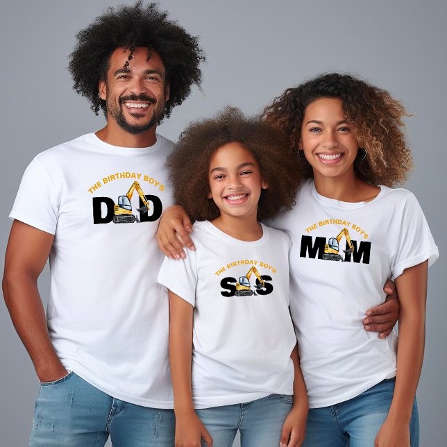Family Construction Birthday Mamma Pappa Sister T Shirt (Skapare uppladdad)