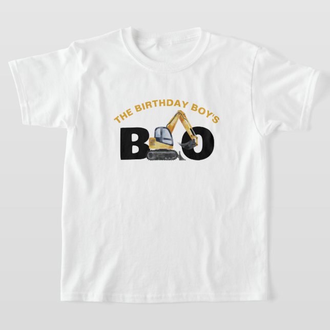 Family Construction Birthday Mamma Pappa Sister T Shirt (Laydown)