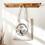 Family Coop Lycklig Hen Monogram Tygkasse<br><div class="desc">Rustik logotyp för ditt småföretag,  anpassa den med din egen anpassningsbar och koppla den till andra matchande artiklar i vår butik.</div>