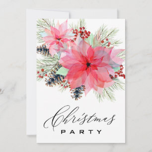 * Family Corporate AP20 Poinsettia jul Party Inbjudningar