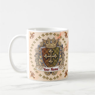 Family Crest anpassningsbar Surname mugg