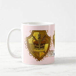 Family Crest Krona Surname mugg