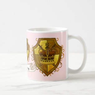 Family Crest Krona Surname mugg