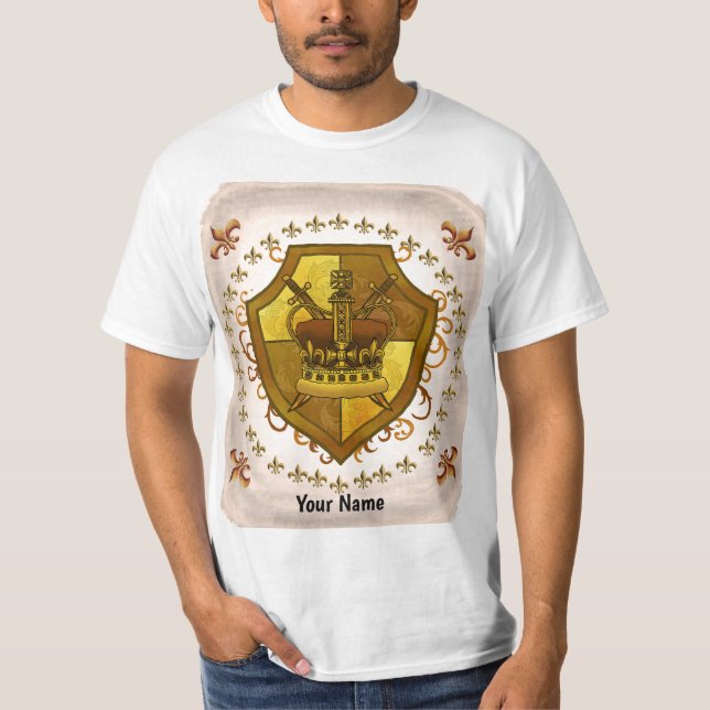 Family Crest Krona Surname t-shirt (Framsida)