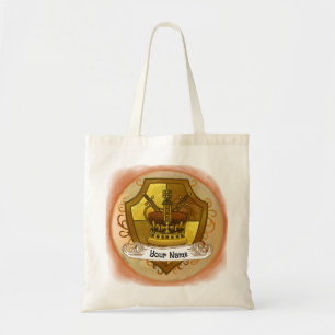 Family Crest Krona Surname Tote Bag Tygkasse